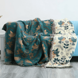 Reversible Scandinavian Bird Blanket - The Calming Co. Australia